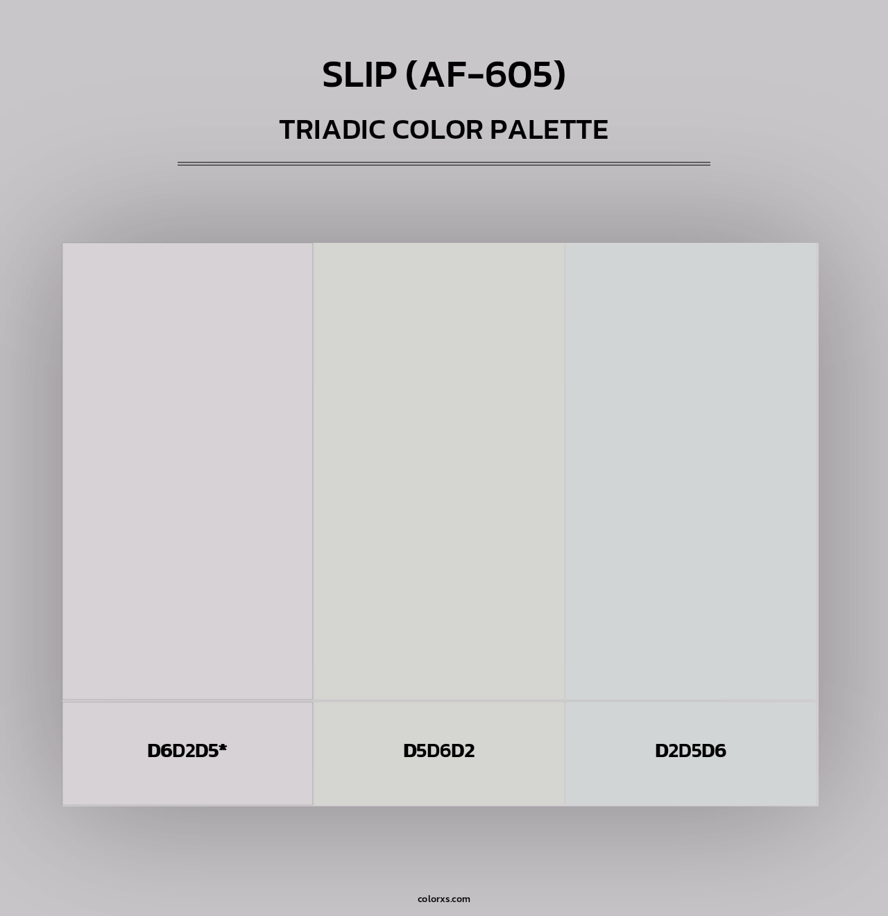 Slip (AF-605) - Triadic Color Palette