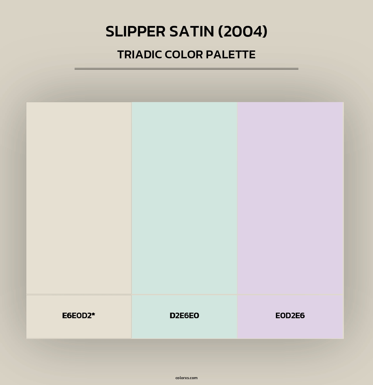 Slipper Satin (2004) - Triadic Color Palette
