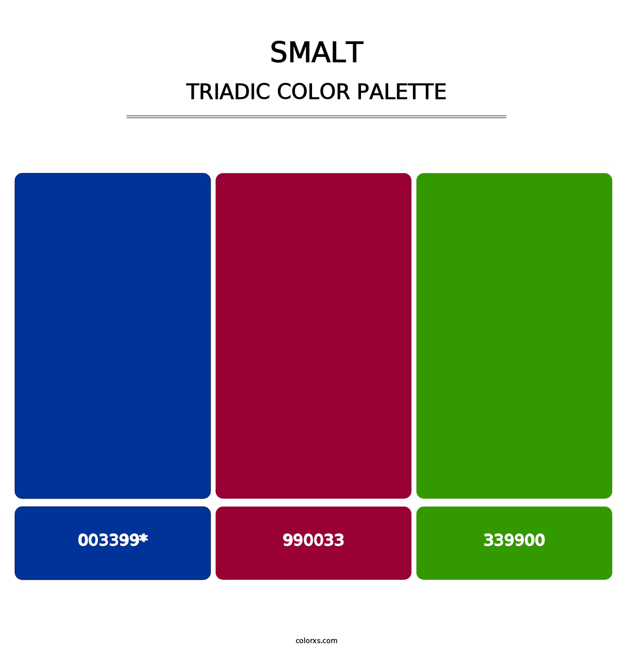 Smalt - Triadic Color Palette