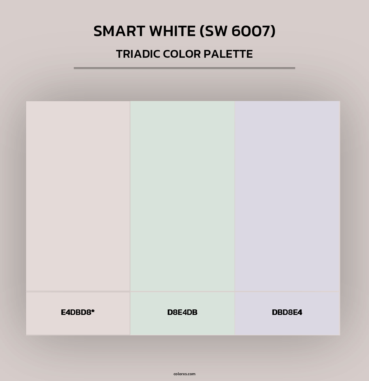 Smart White (SW 6007) - Triadic Color Palette