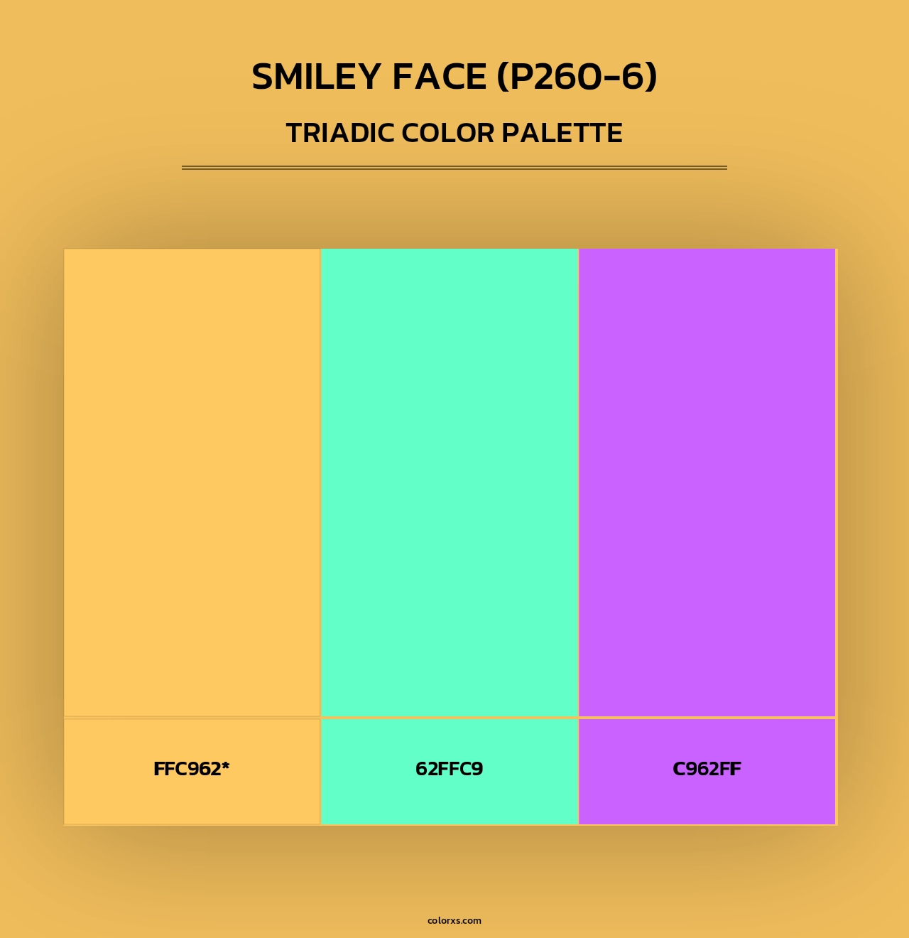 Smiley Face (P260-6) - Triadic Color Palette
