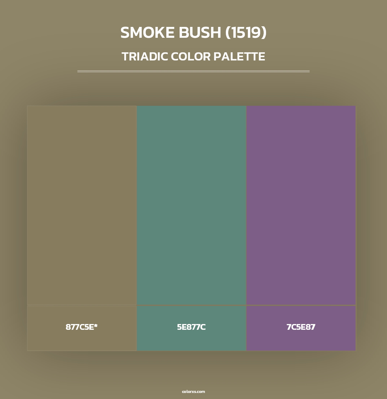 Smoke Bush (1519) - Triadic Color Palette