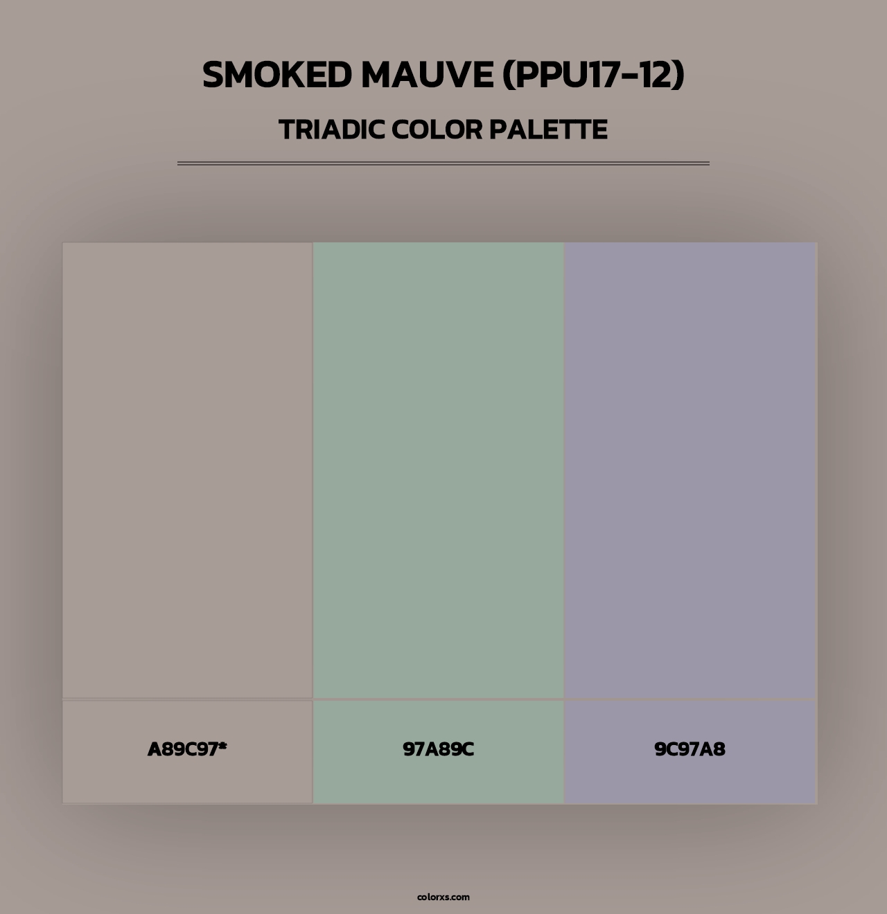 Smoked Mauve (PPU17-12) - Triadic Color Palette