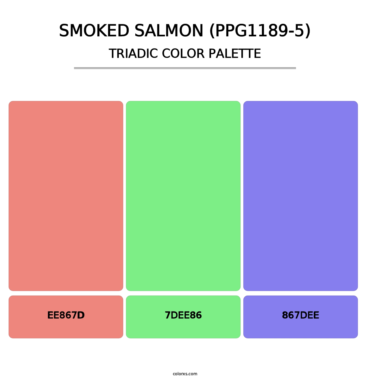Smoked Salmon (PPG1189-5) - Triadic Color Palette