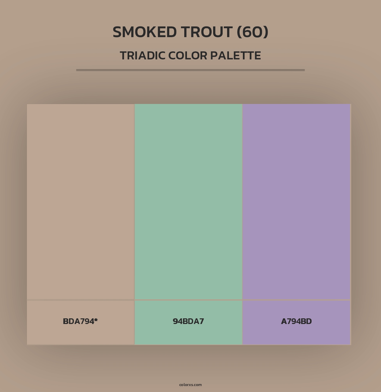Smoked Trout (60) - Triadic Color Palette
