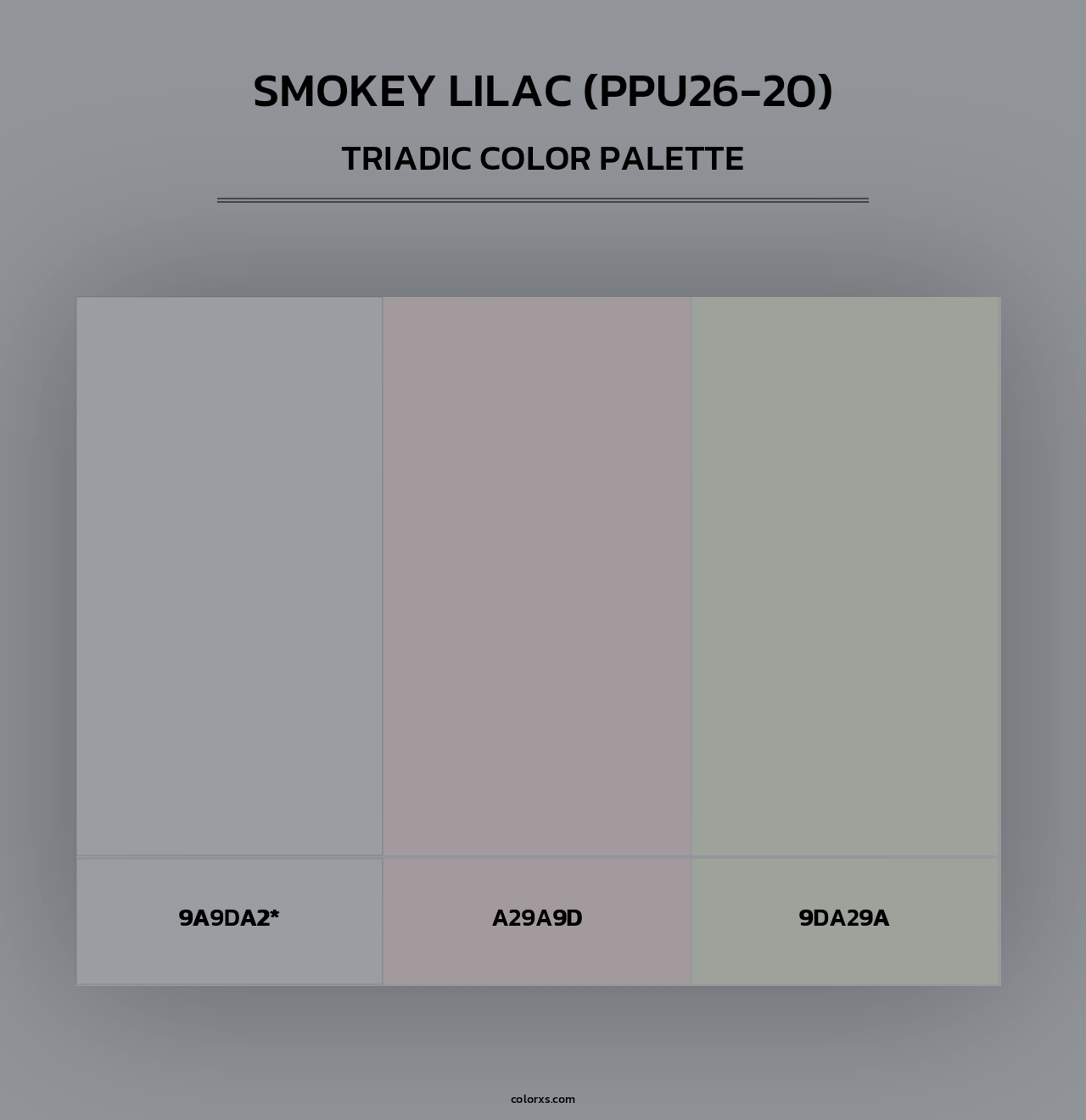 Smokey Lilac (PPU26-20) - Triadic Color Palette