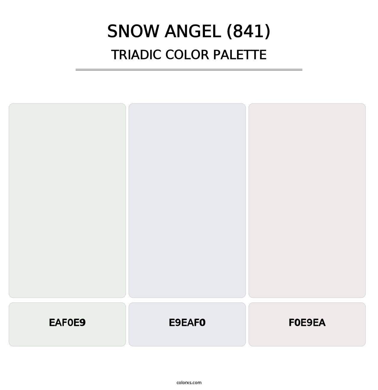 Snow Angel (841) - Triadic Color Palette