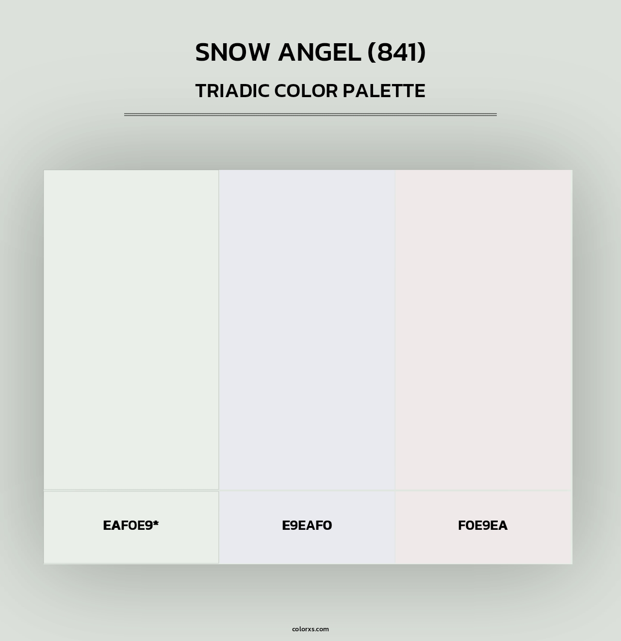 Snow Angel (841) - Triadic Color Palette