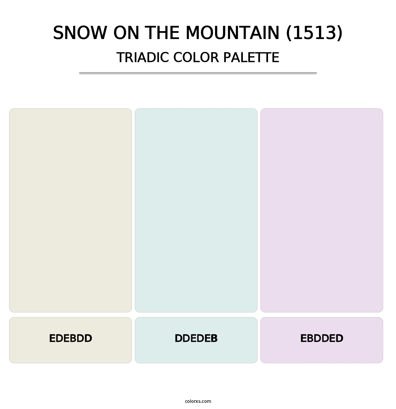 Snow on the Mountain (1513) - Triadic Color Palette