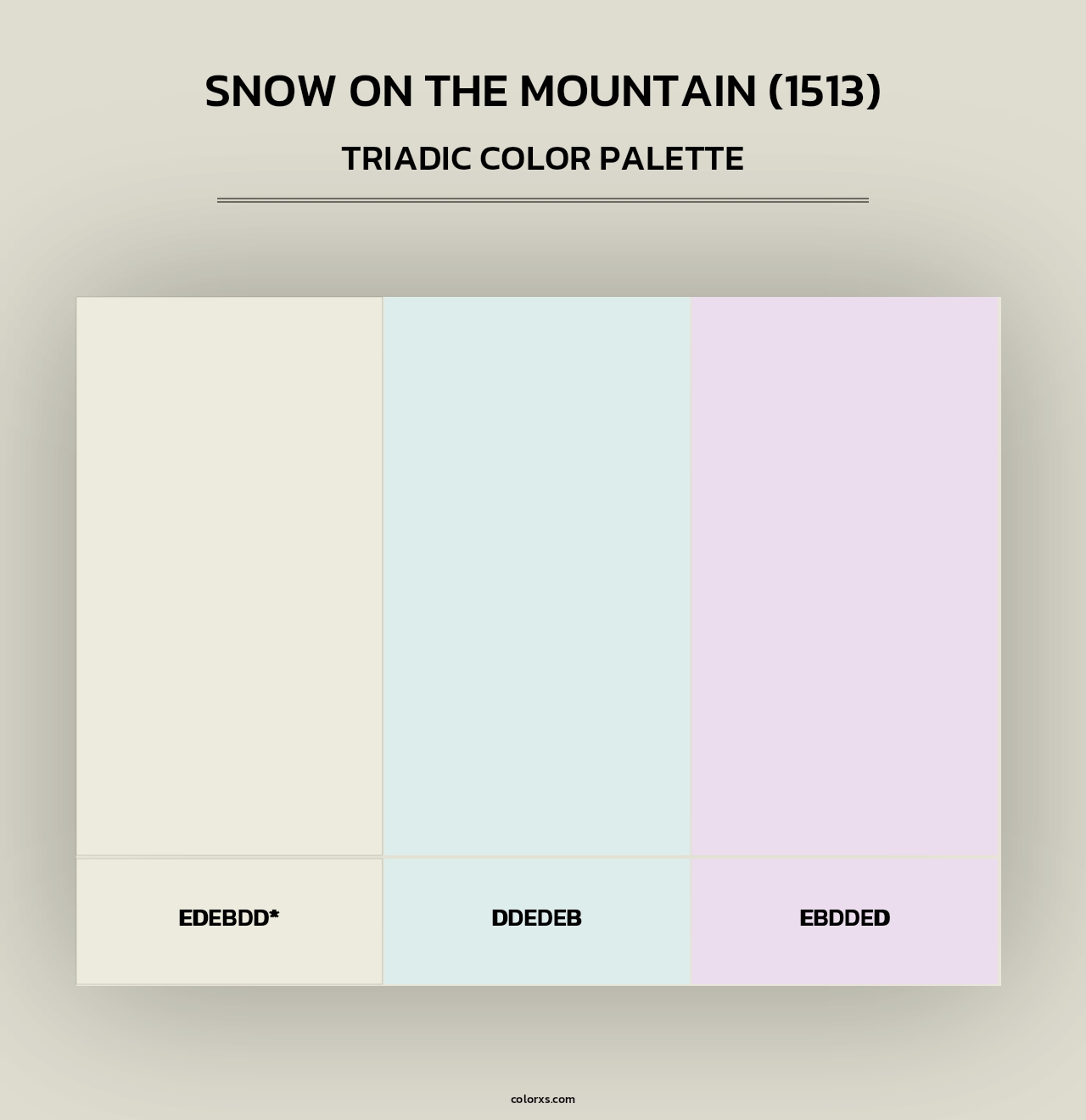 Snow on the Mountain (1513) - Triadic Color Palette