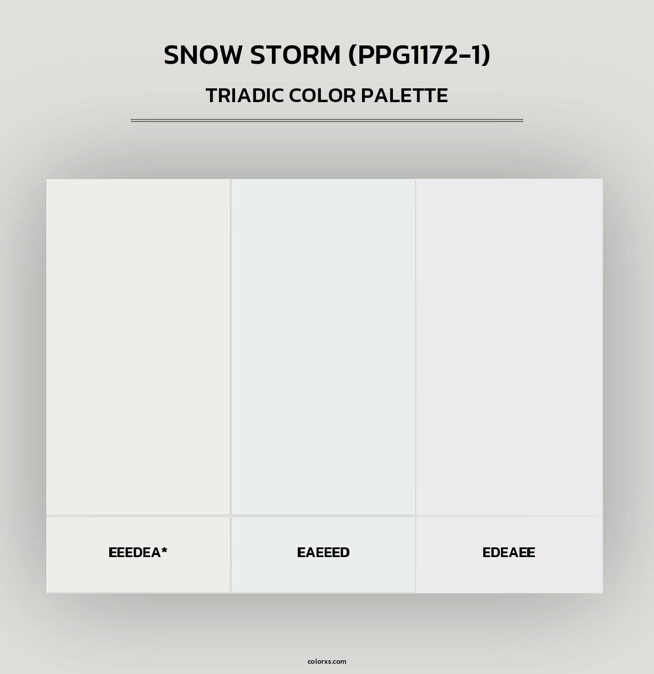 Snow Storm (PPG1172-1) - Triadic Color Palette