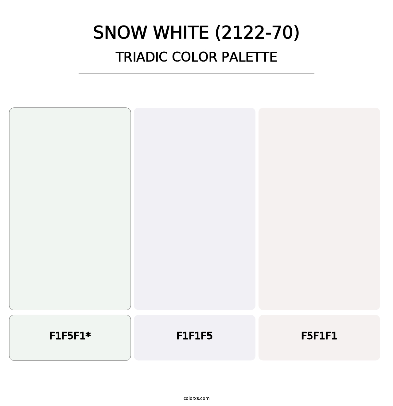 Snow White (2122-70) - Triadic Color Palette
