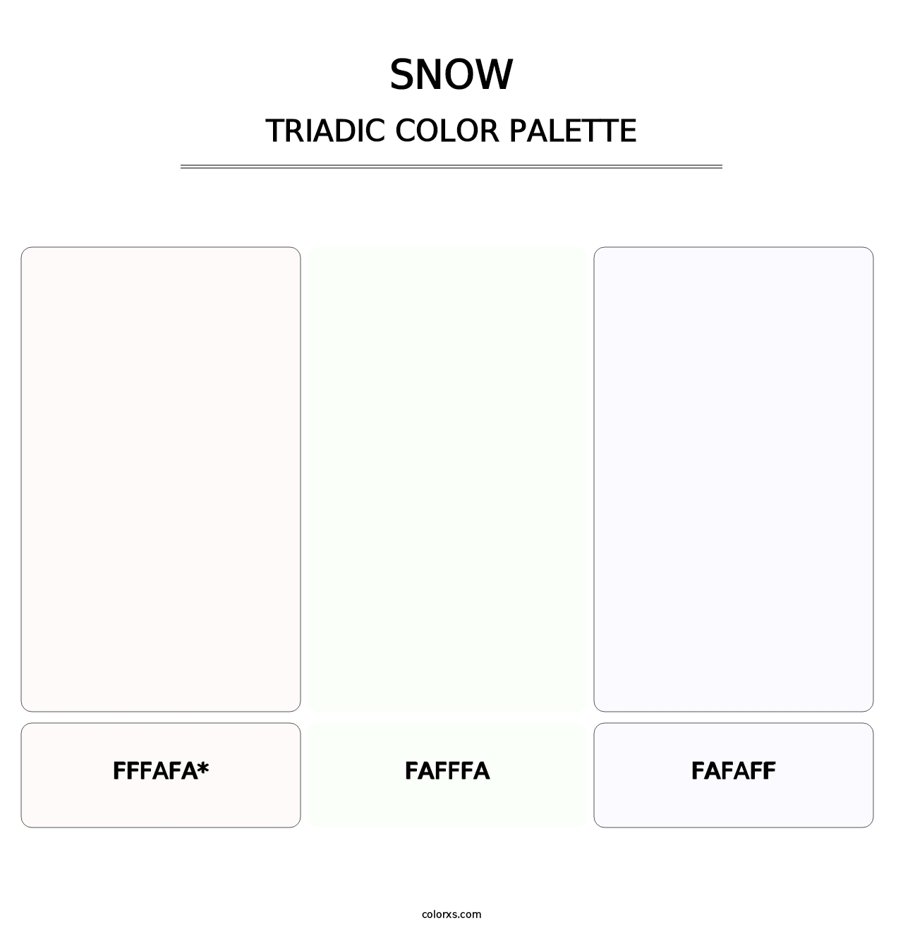 Snow - Triadic Color Palette