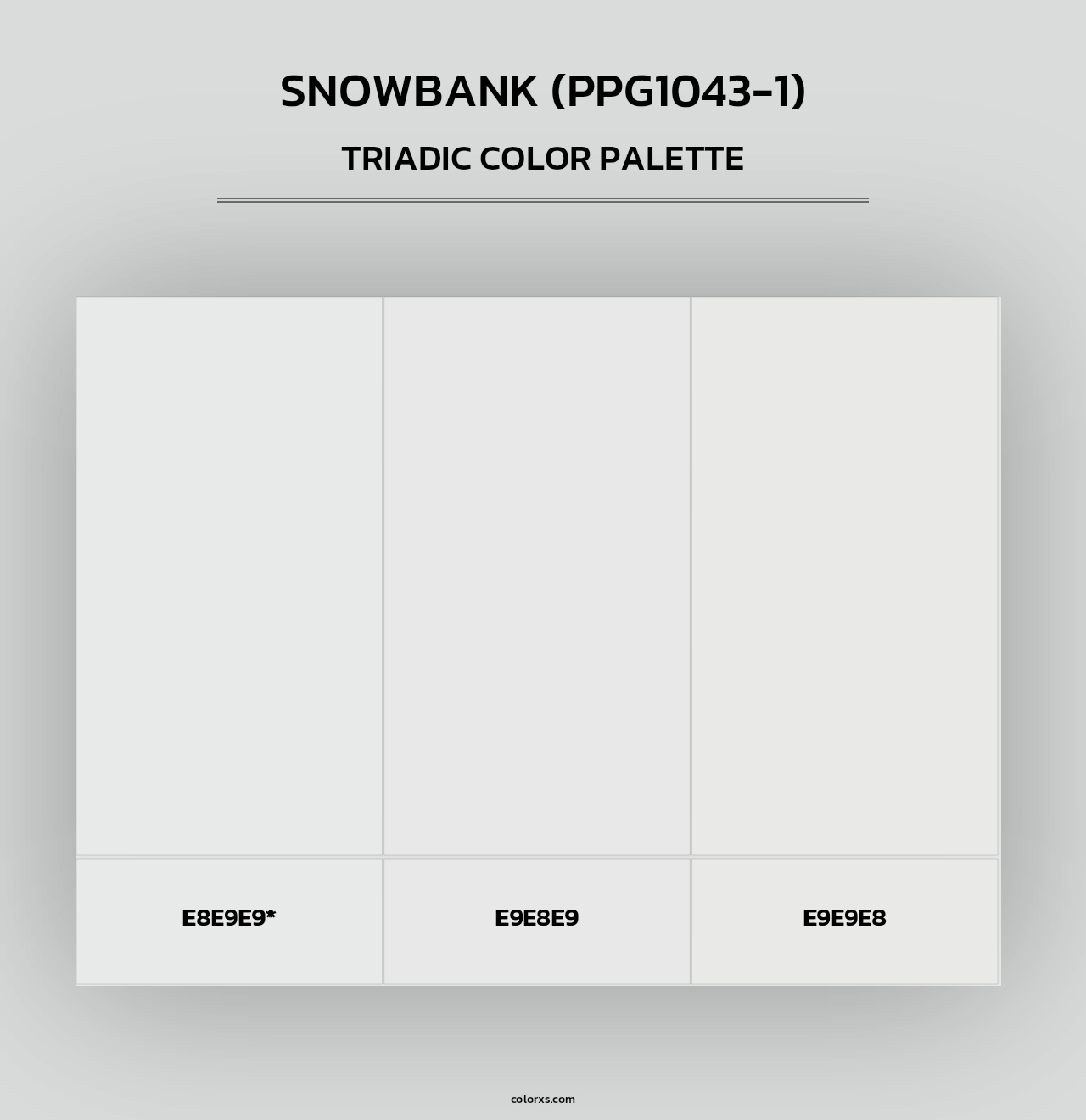 Snowbank (PPG1043-1) - Triadic Color Palette