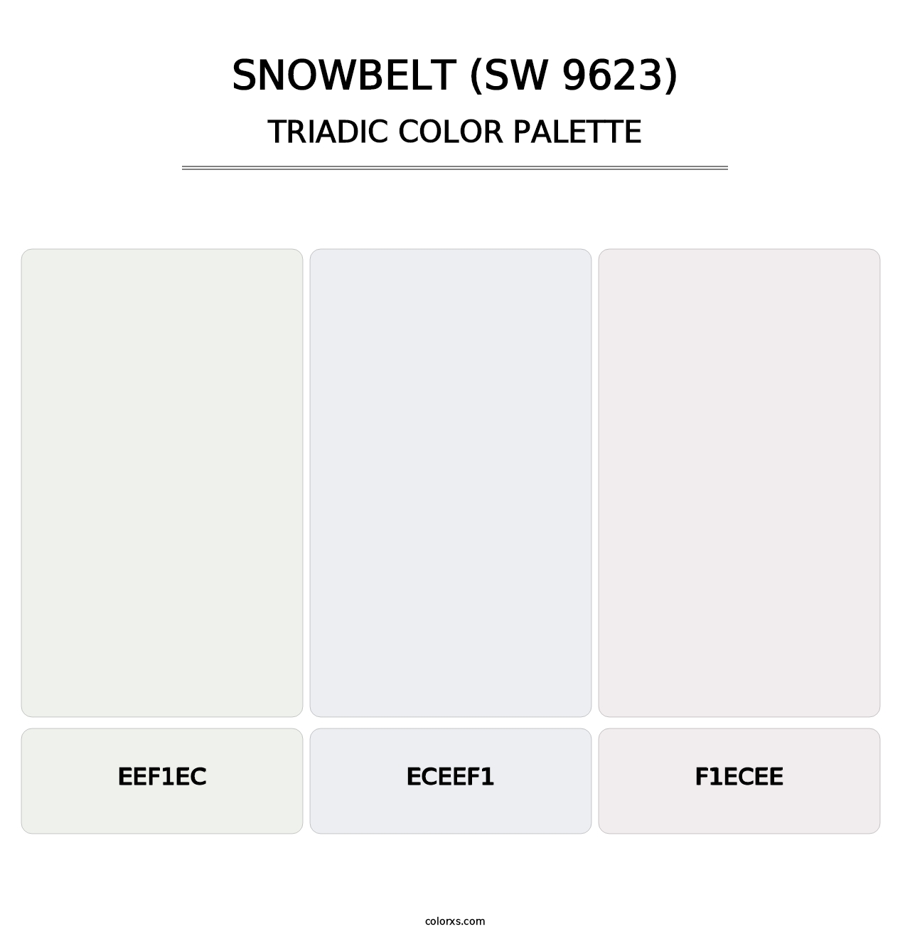 Snowbelt (SW 9623) - Triadic Color Palette
