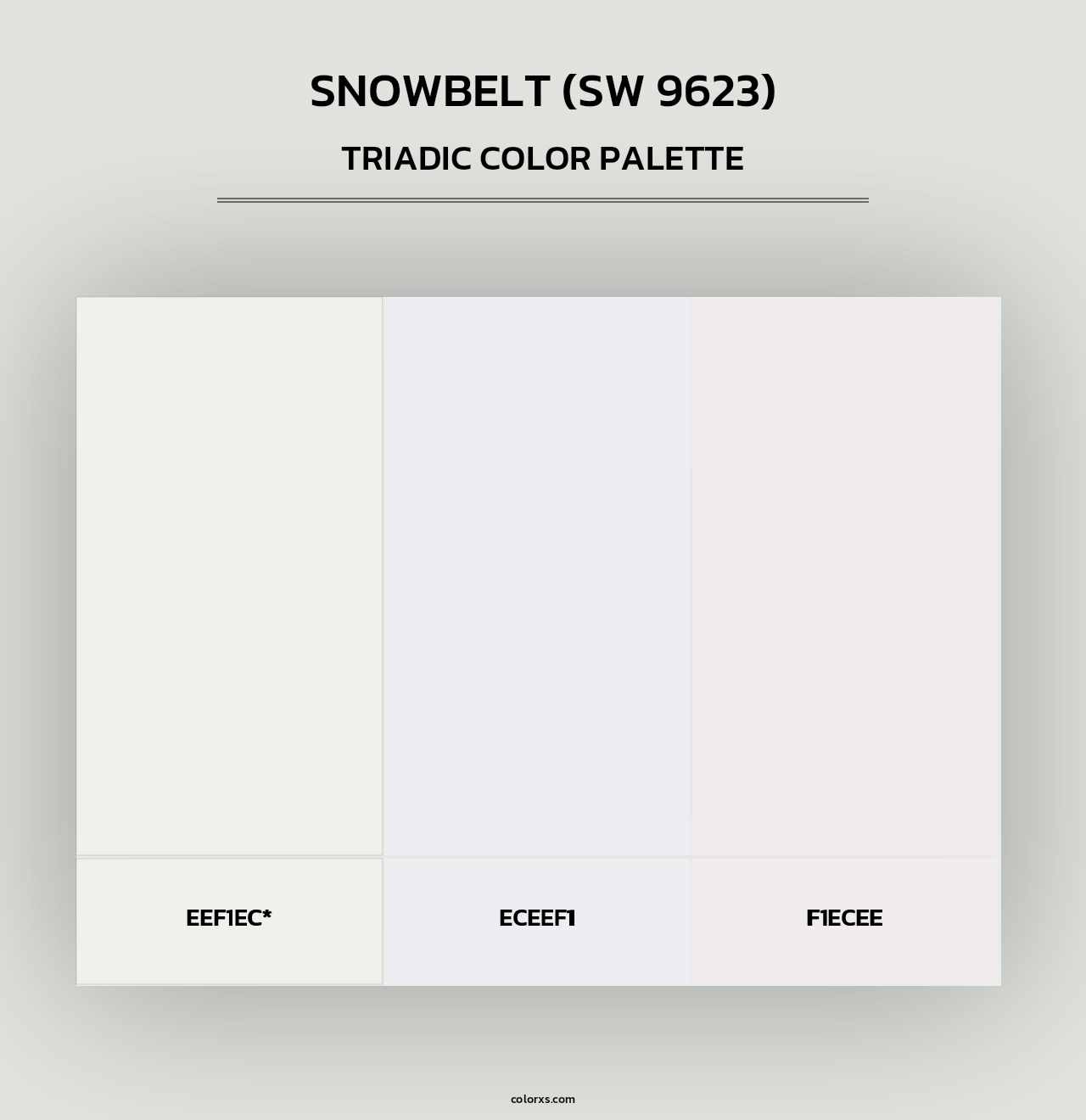 Snowbelt (SW 9623) - Triadic Color Palette
