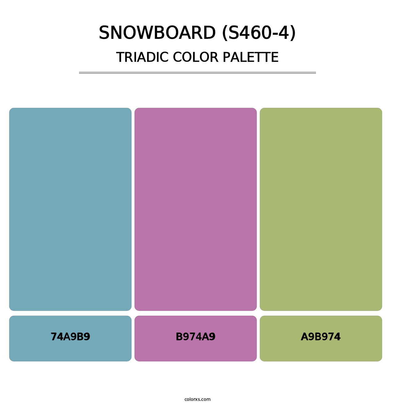 Snowboard (S460-4) - Triadic Color Palette