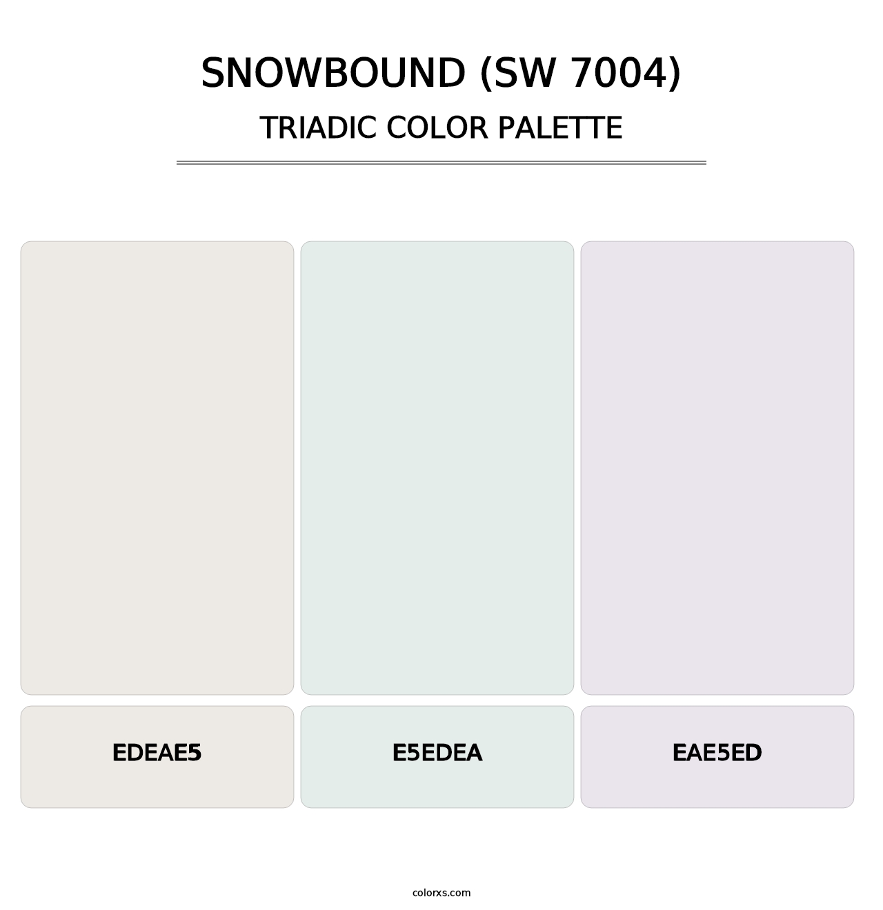 Snowbound (SW 7004) - Triadic Color Palette