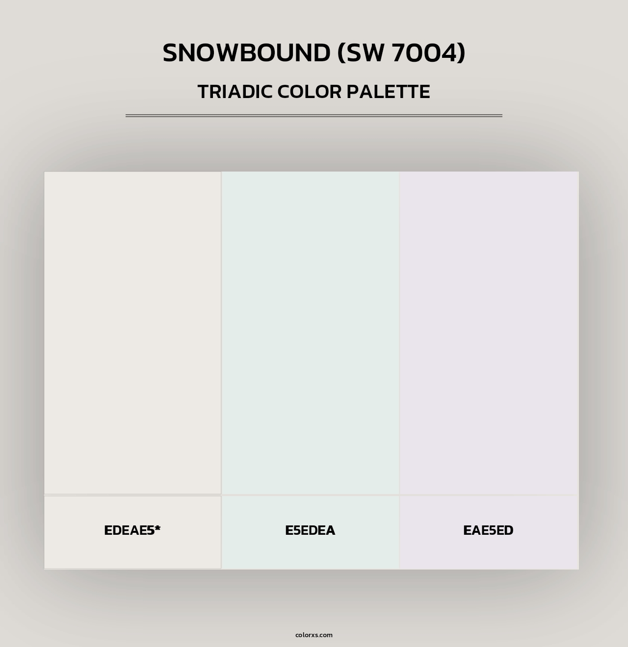 Snowbound (SW 7004) - Triadic Color Palette