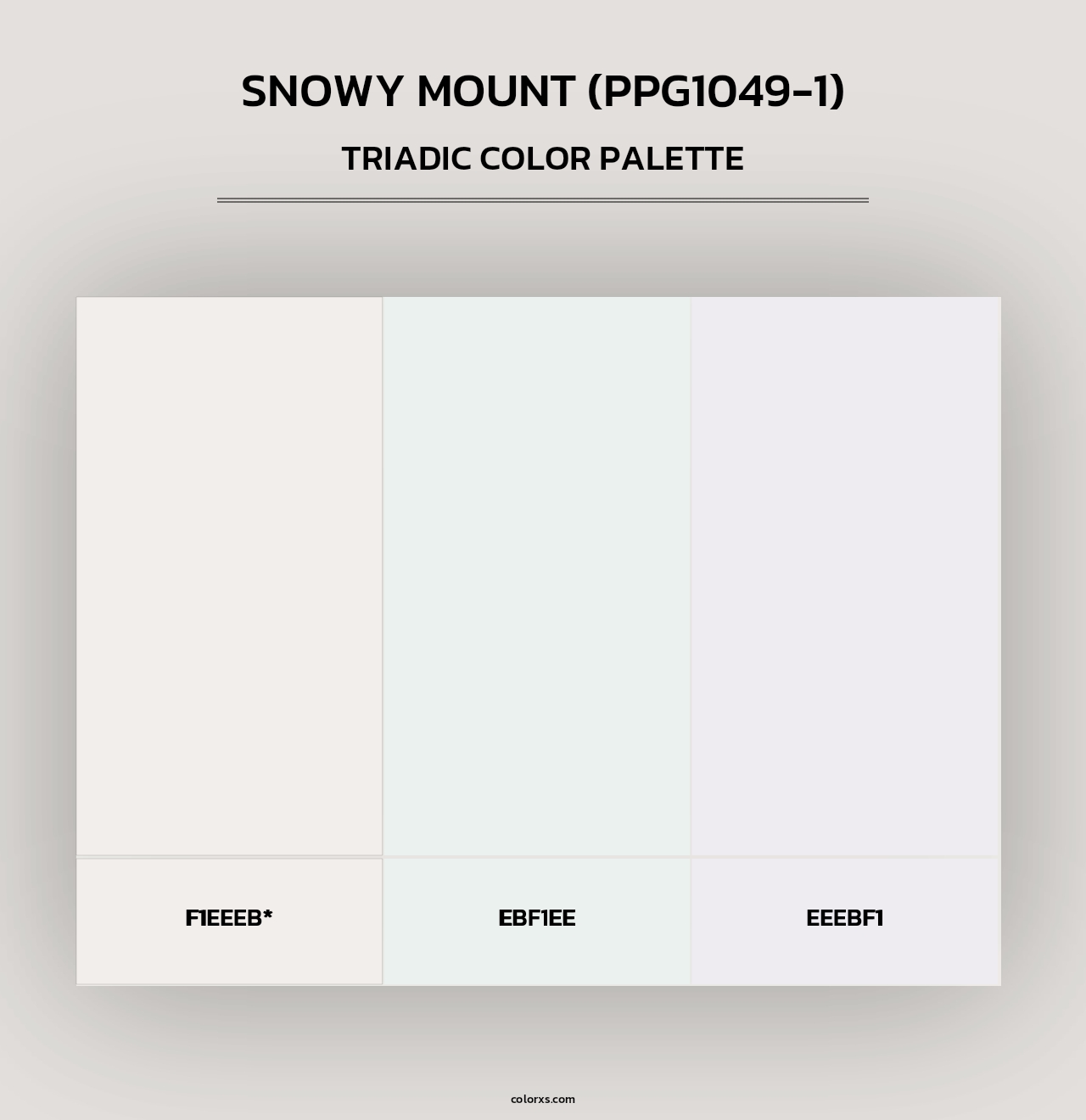 Snowy Mount (PPG1049-1) - Triadic Color Palette