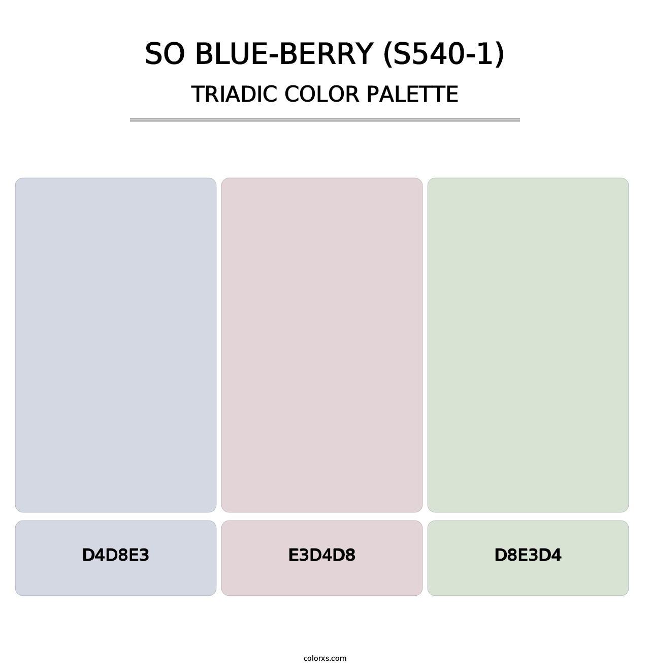 So Blue-Berry (S540-1) - Triadic Color Palette