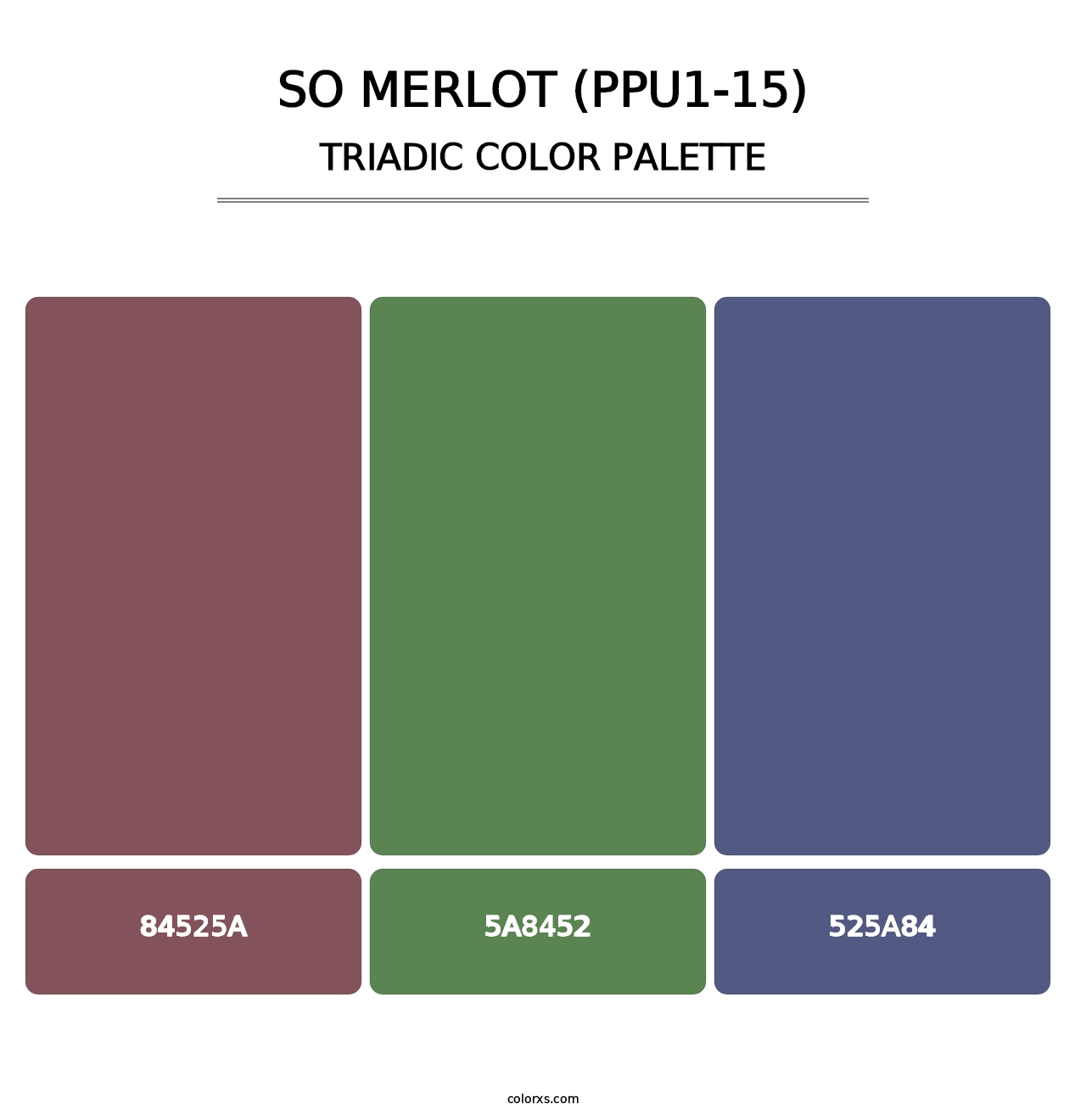So Merlot (PPU1-15) - Triadic Color Palette