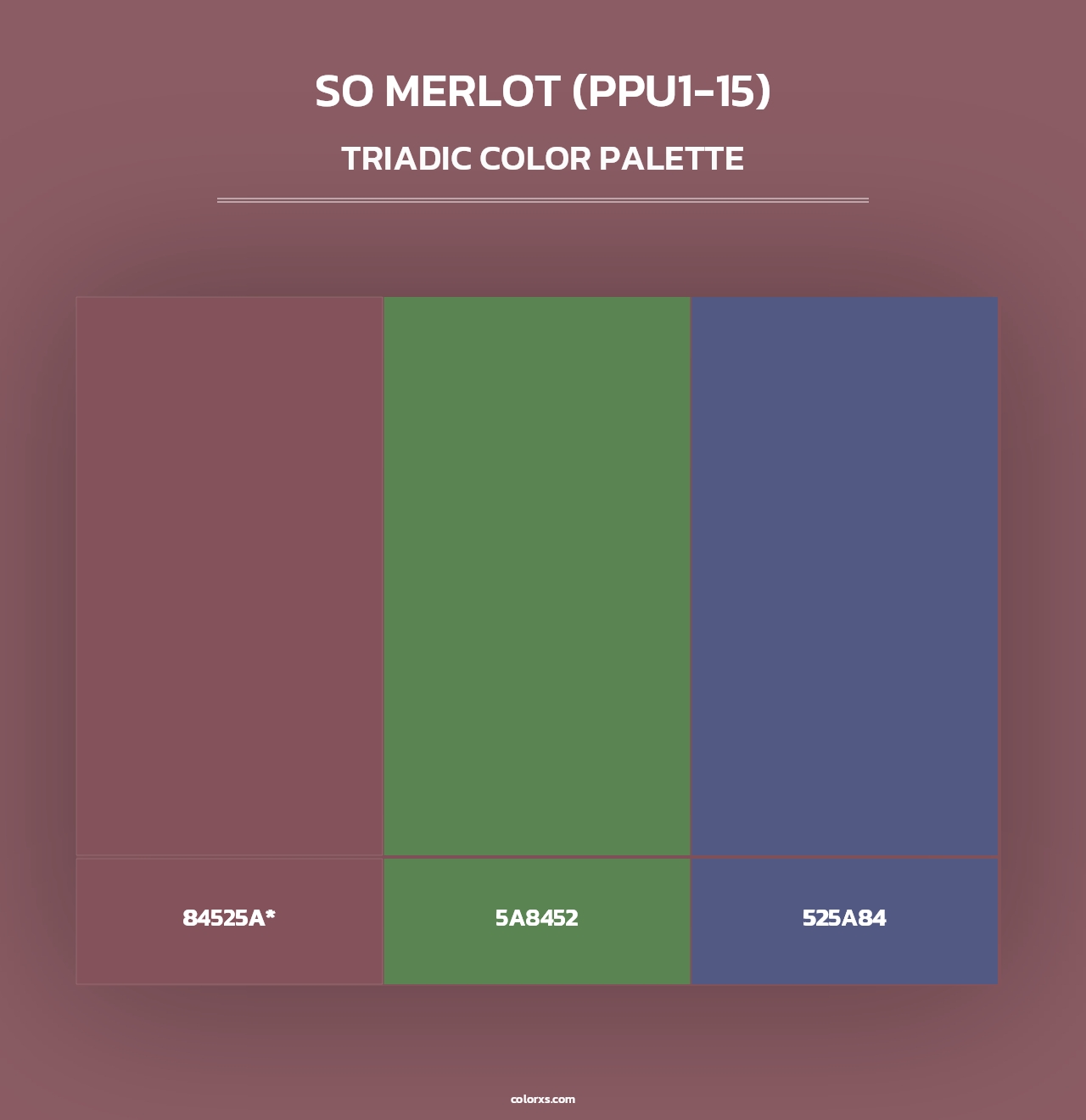 So Merlot (PPU1-15) - Triadic Color Palette