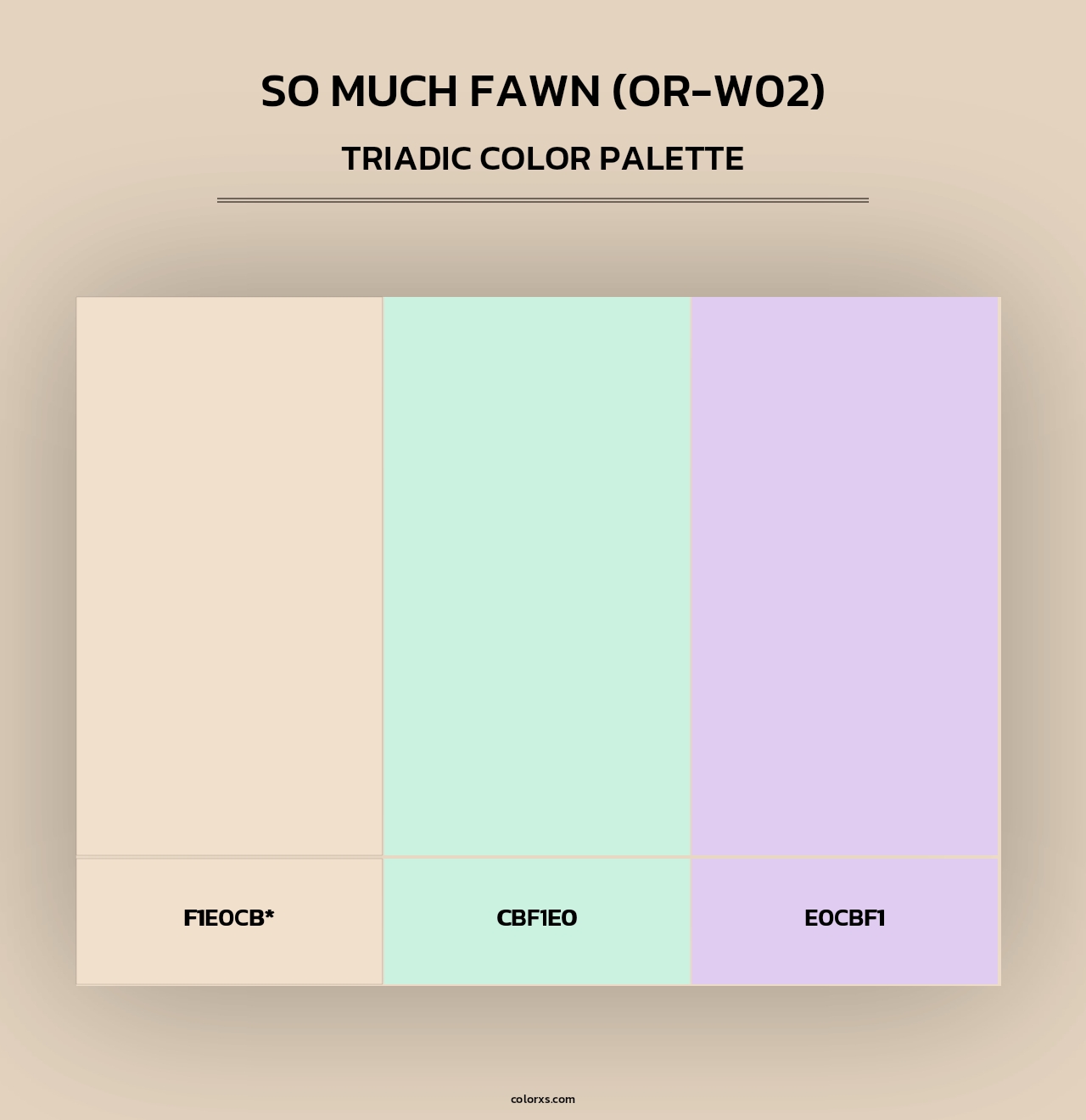 So Much Fawn (OR-W02) - Triadic Color Palette