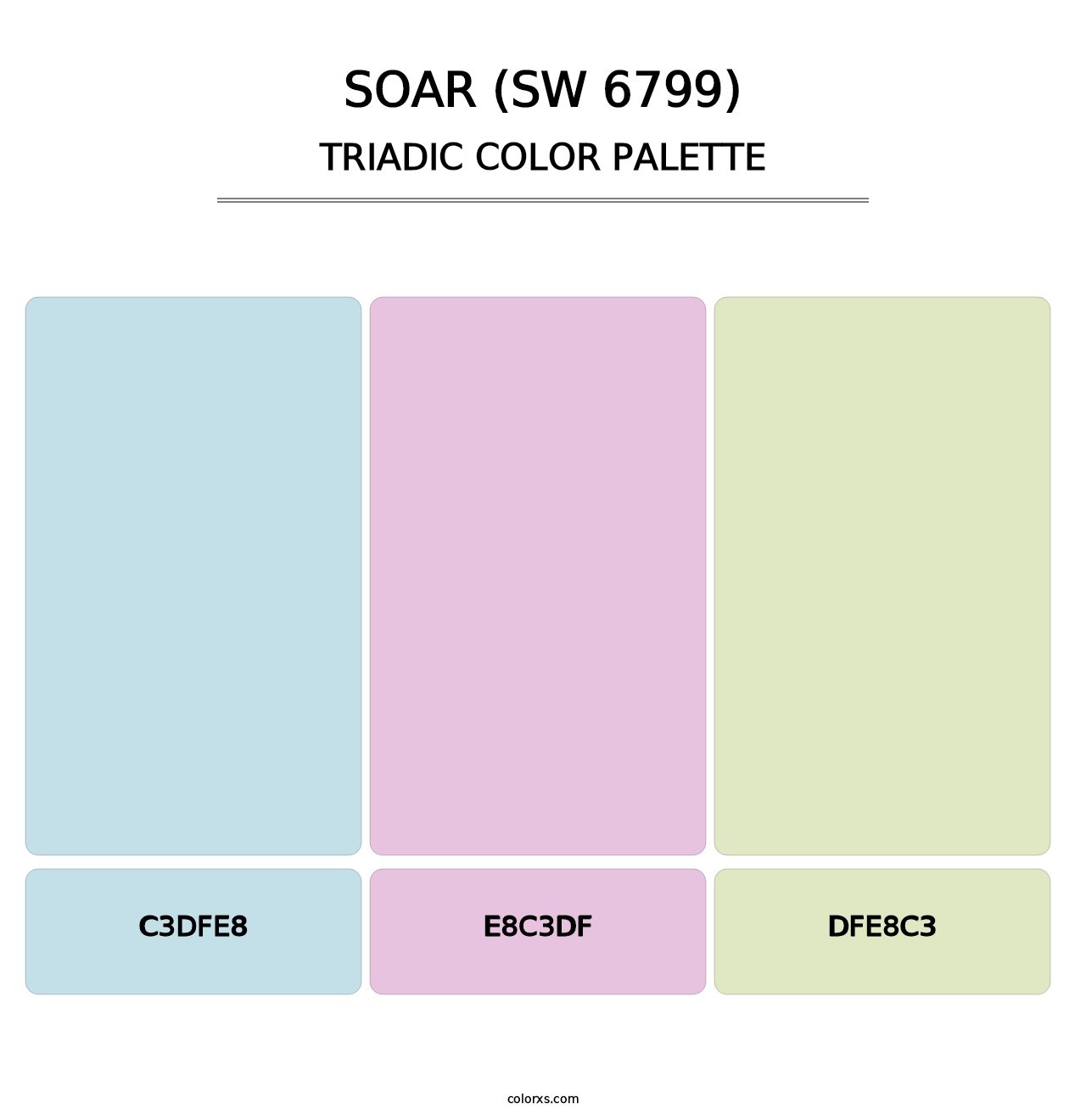 Soar (SW 6799) - Triadic Color Palette