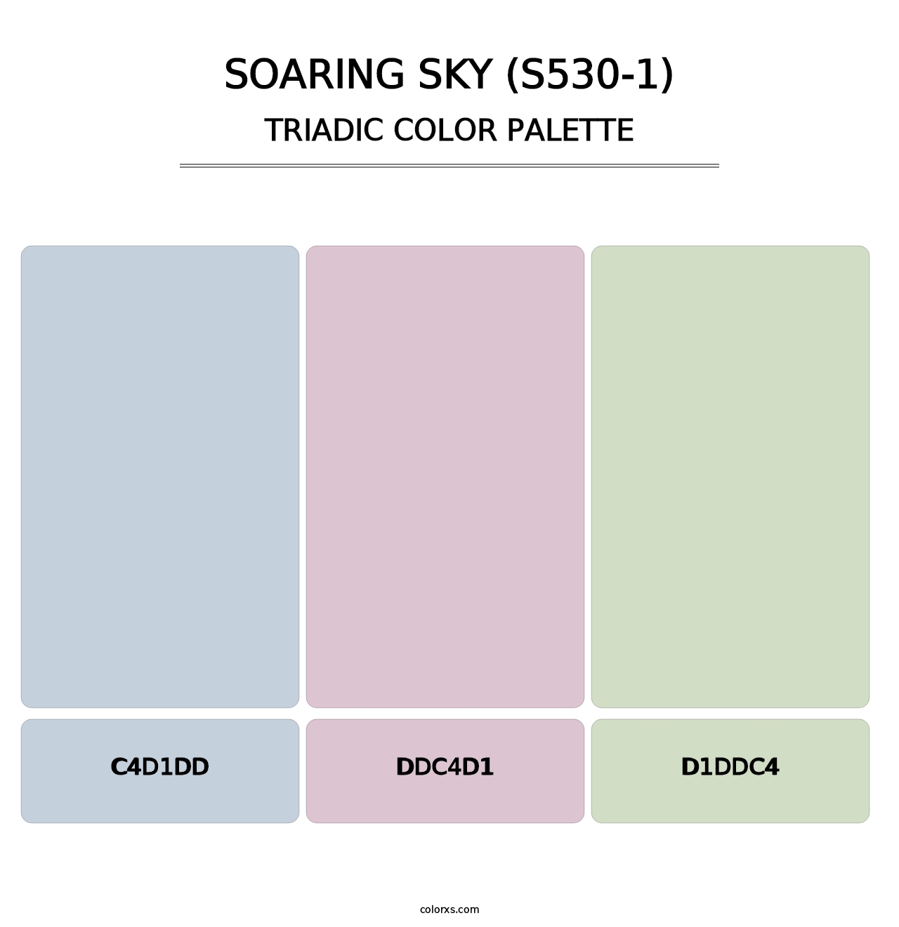 Soaring Sky (S530-1) - Triadic Color Palette