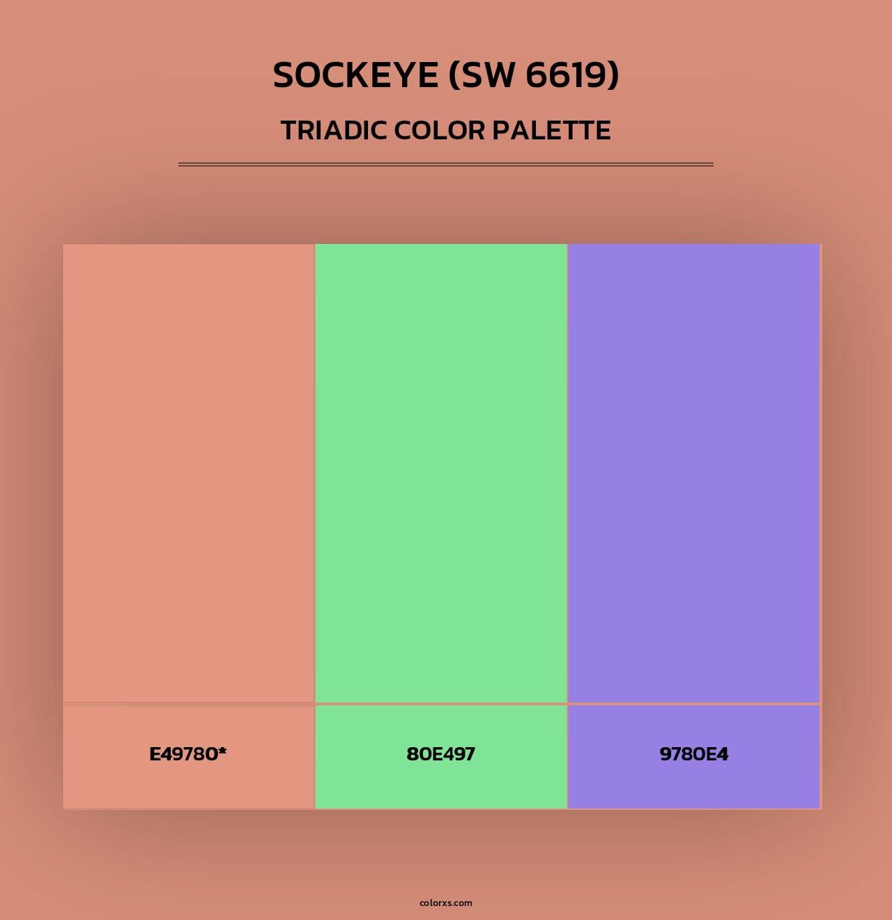 Sockeye (SW 6619) - Triadic Color Palette