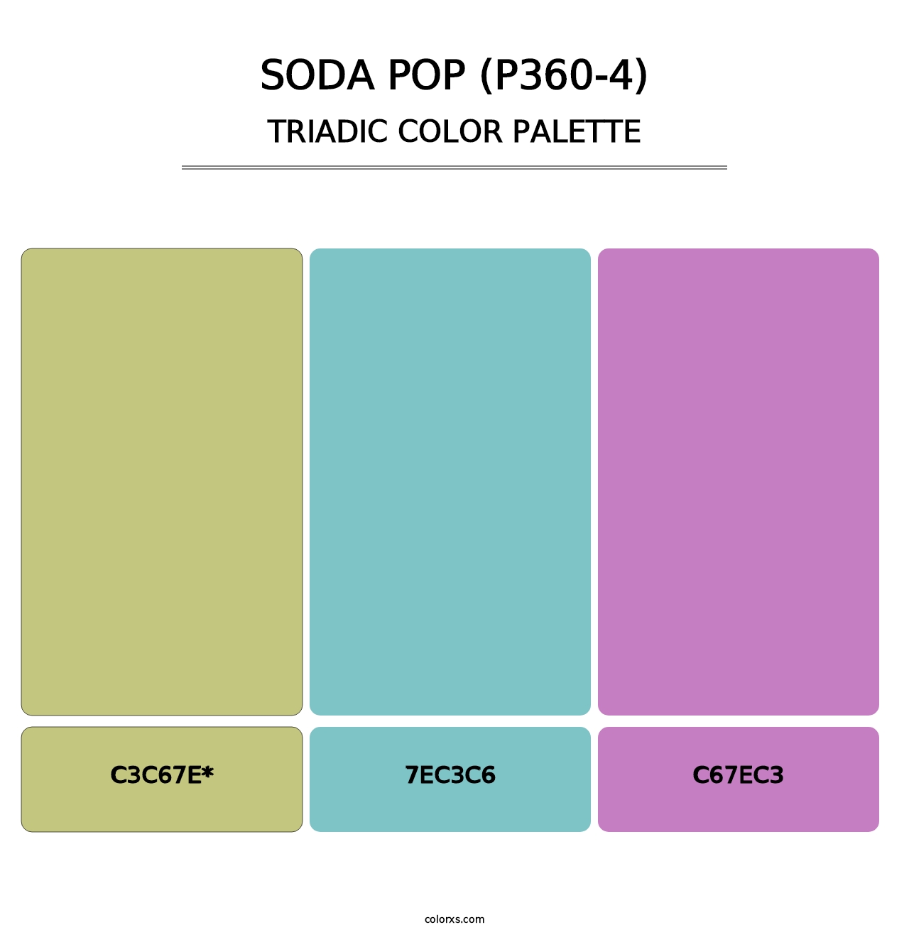 Soda Pop (P360-4) - Triadic Color Palette