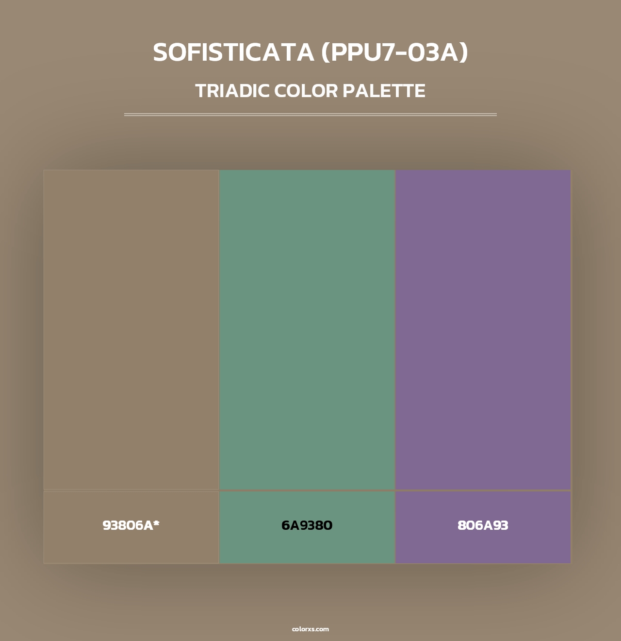 Sofisticata (PPU7-03A) - Triadic Color Palette