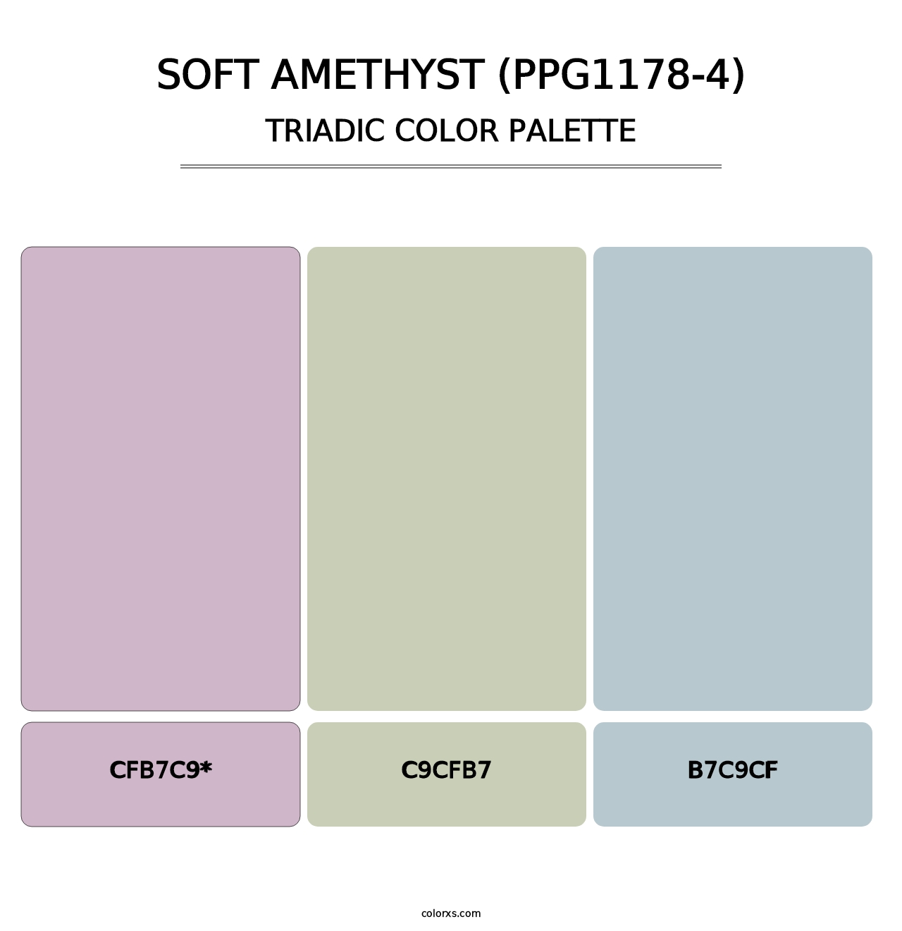 Soft Amethyst (PPG1178-4) - Triadic Color Palette