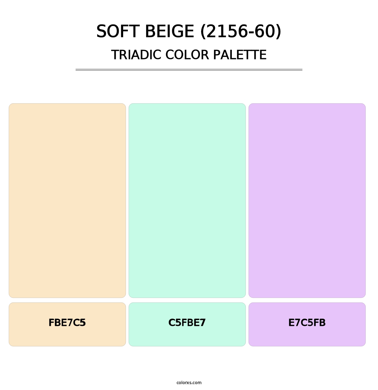 Soft Beige (2156-60) - Triadic Color Palette