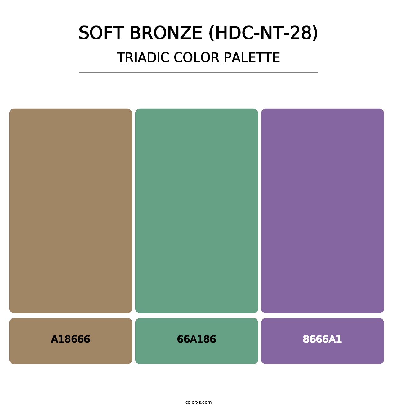 Soft Bronze (HDC-NT-28) - Triadic Color Palette