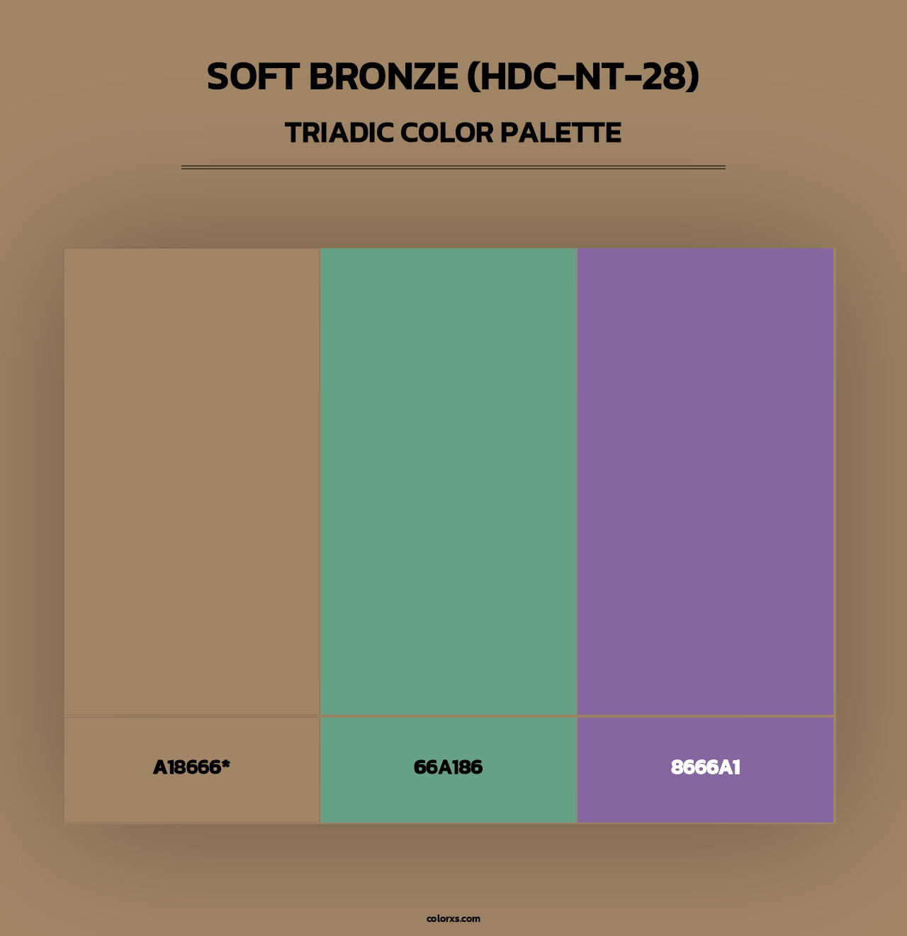 Soft Bronze (HDC-NT-28) - Triadic Color Palette
