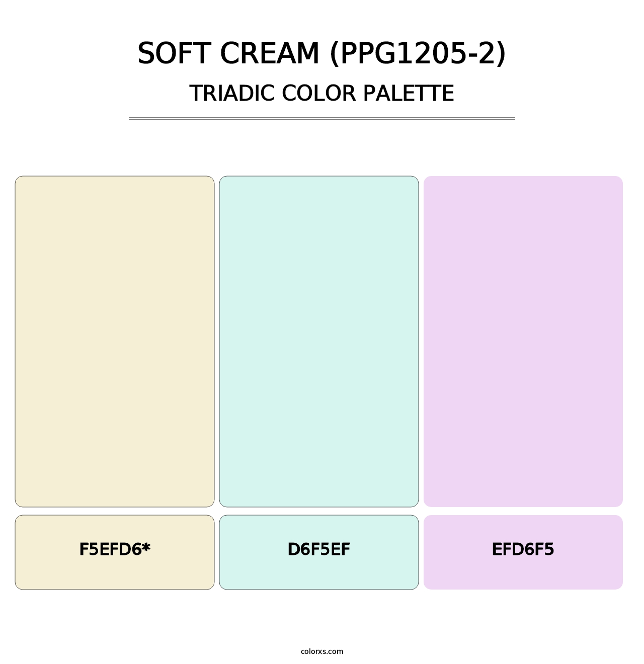 Soft Cream (PPG1205-2) - Triadic Color Palette