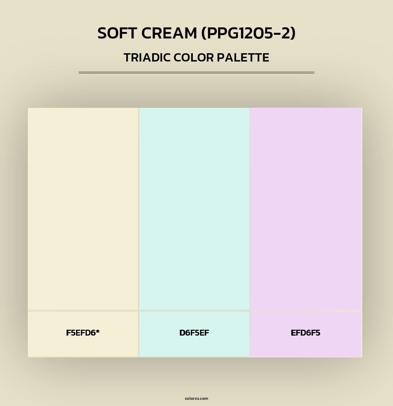 Soft Cream (PPG1205-2) - Triadic Color Palette