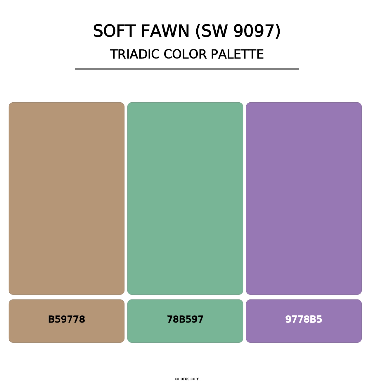 Soft Fawn (SW 9097) - Triadic Color Palette
