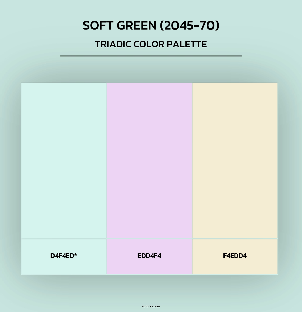 Soft Green (2045-70) - Triadic Color Palette