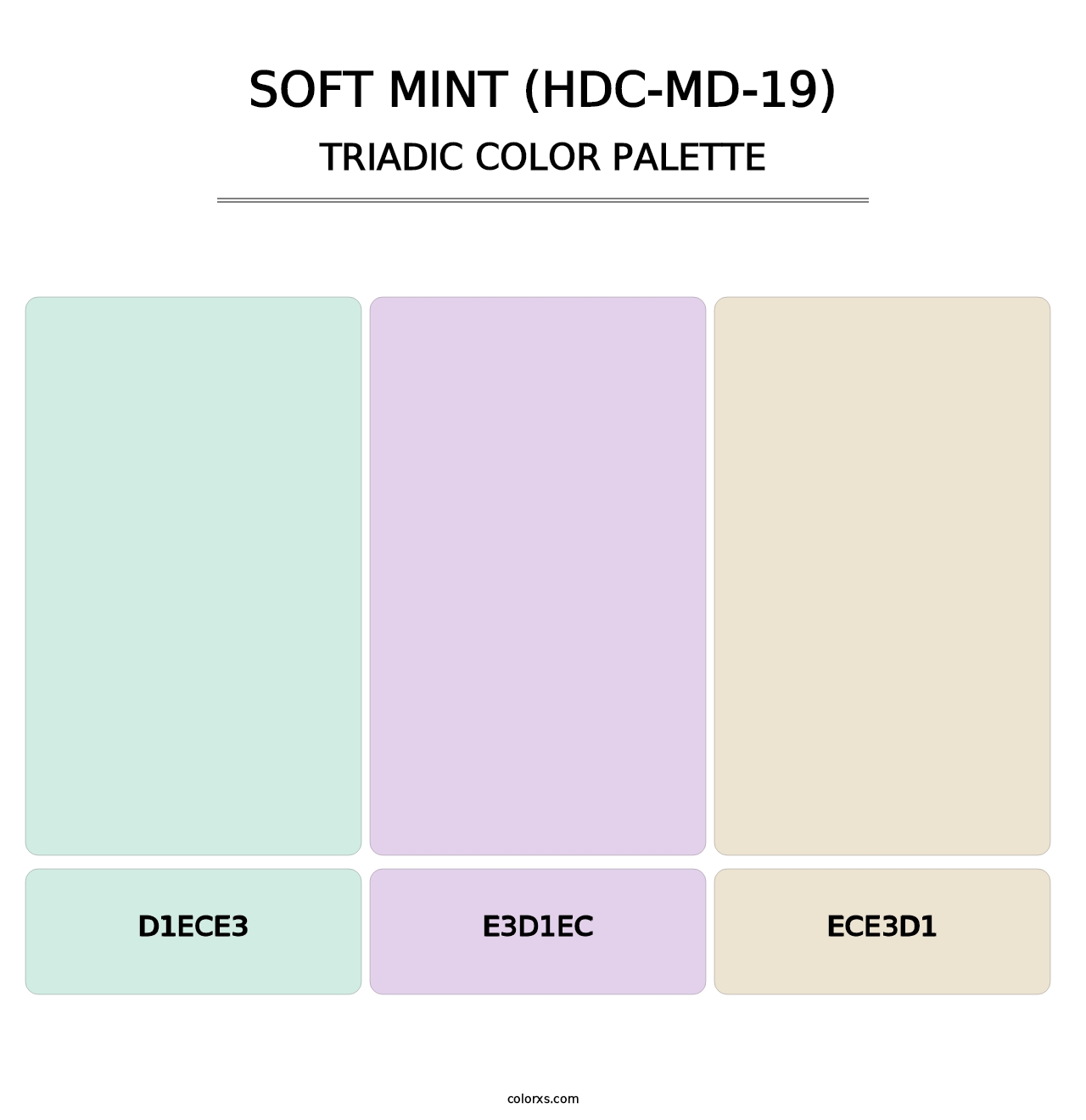 Soft Mint (HDC-MD-19) - Triadic Color Palette