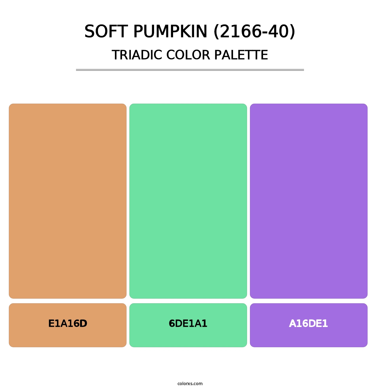 Soft Pumpkin (2166-40) - Triadic Color Palette