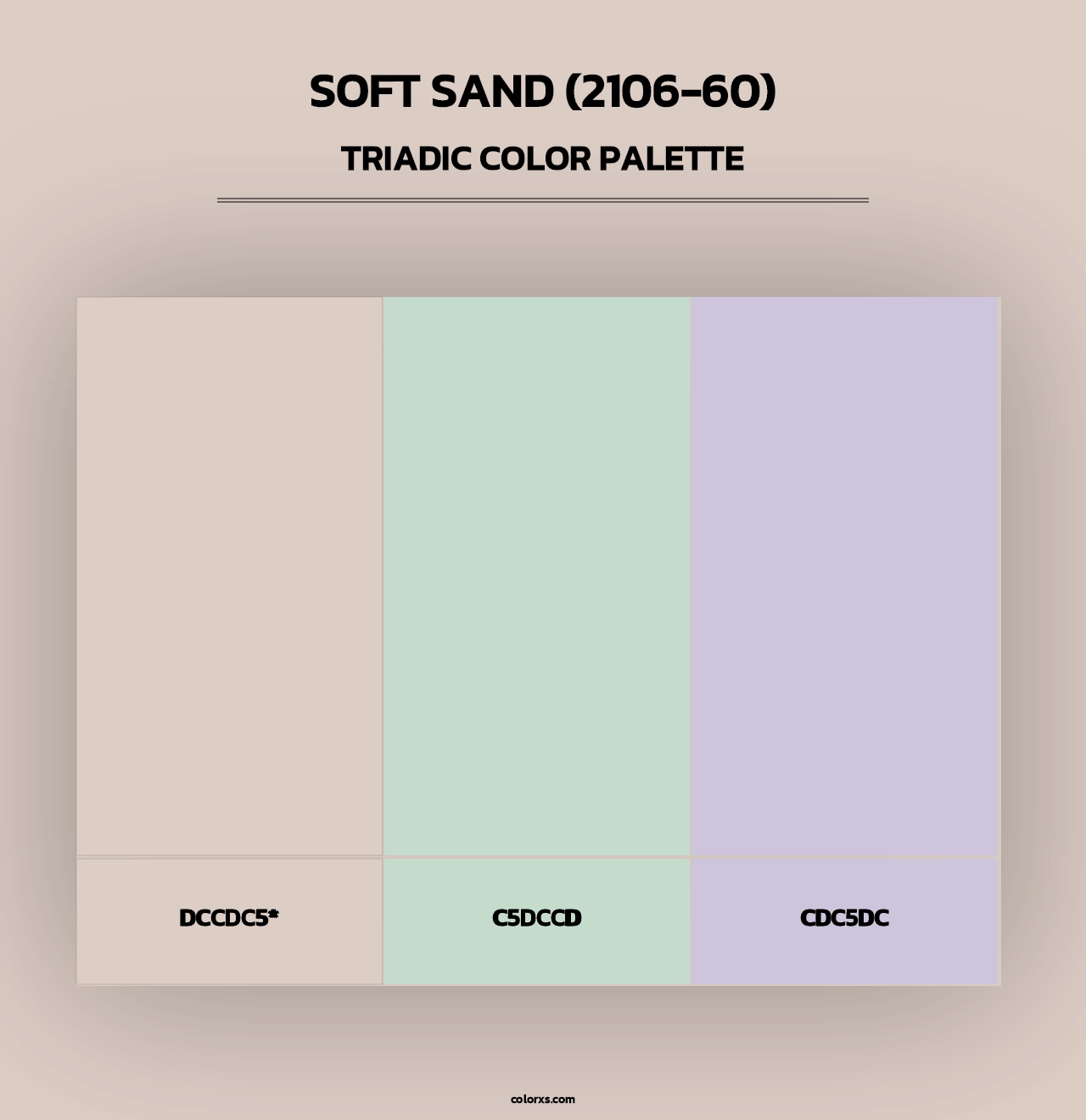 Soft Sand (2106-60) - Triadic Color Palette