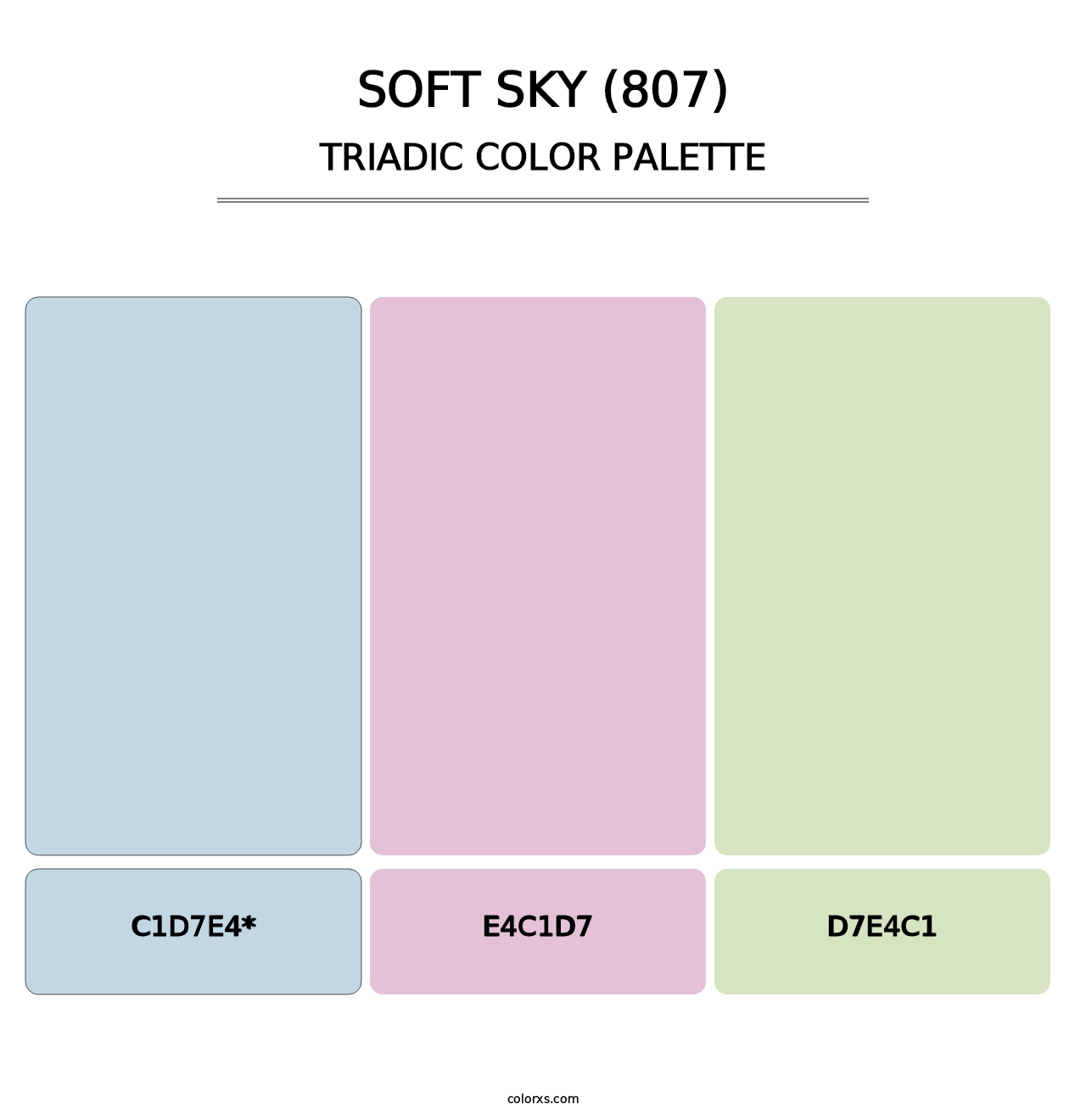 Soft Sky (807) - Triadic Color Palette