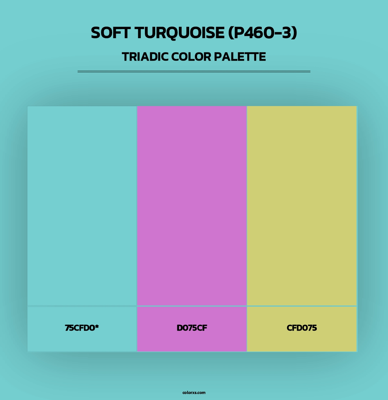 Soft Turquoise (P460-3) - Triadic Color Palette