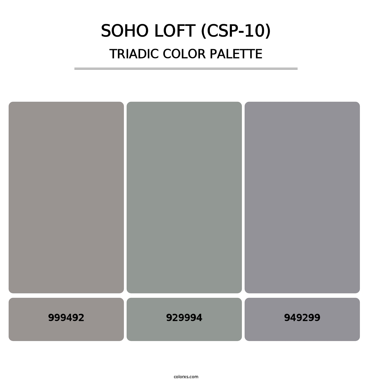 Soho Loft (CSP-10) - Triadic Color Palette