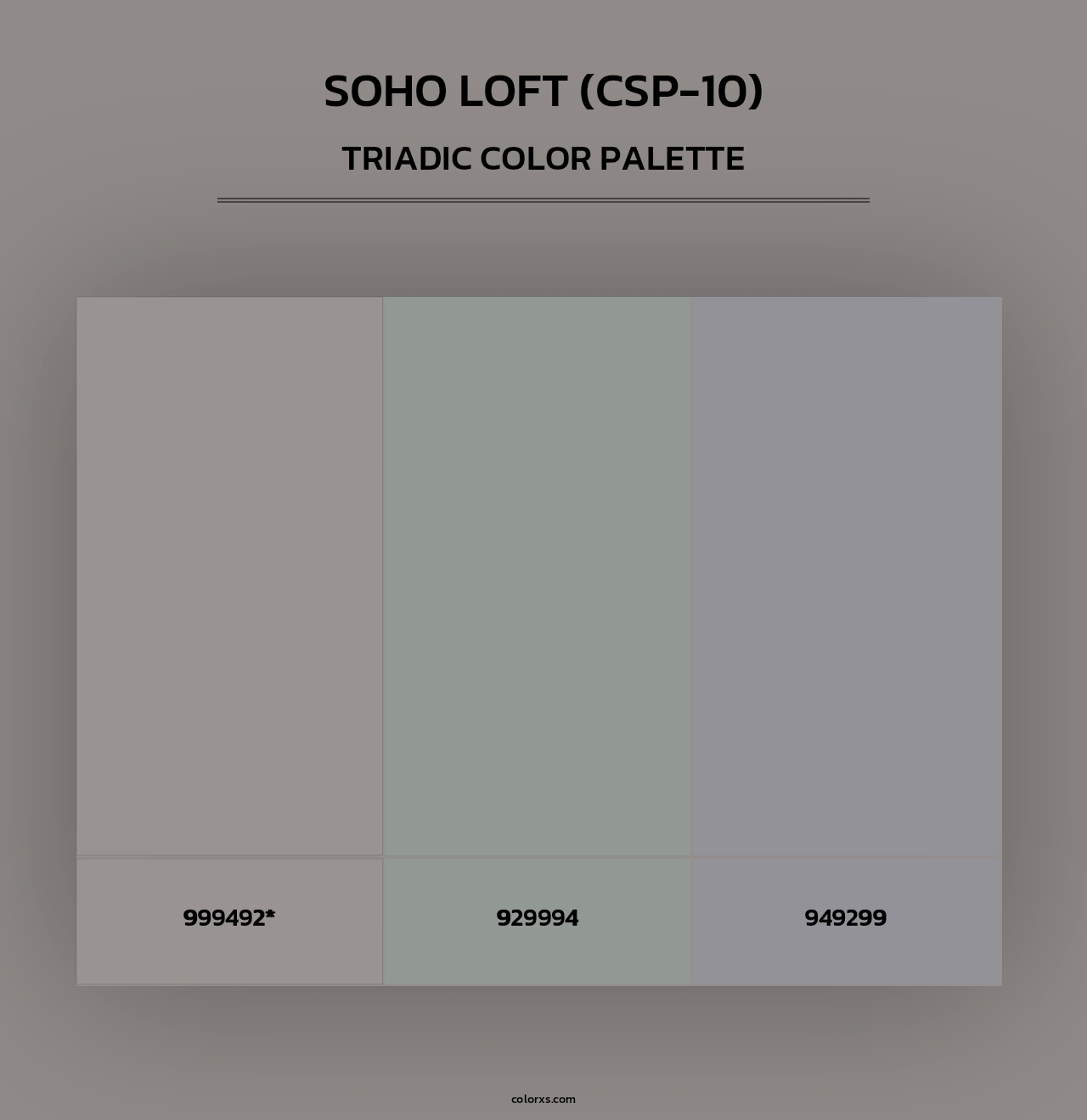 Soho Loft (CSP-10) - Triadic Color Palette