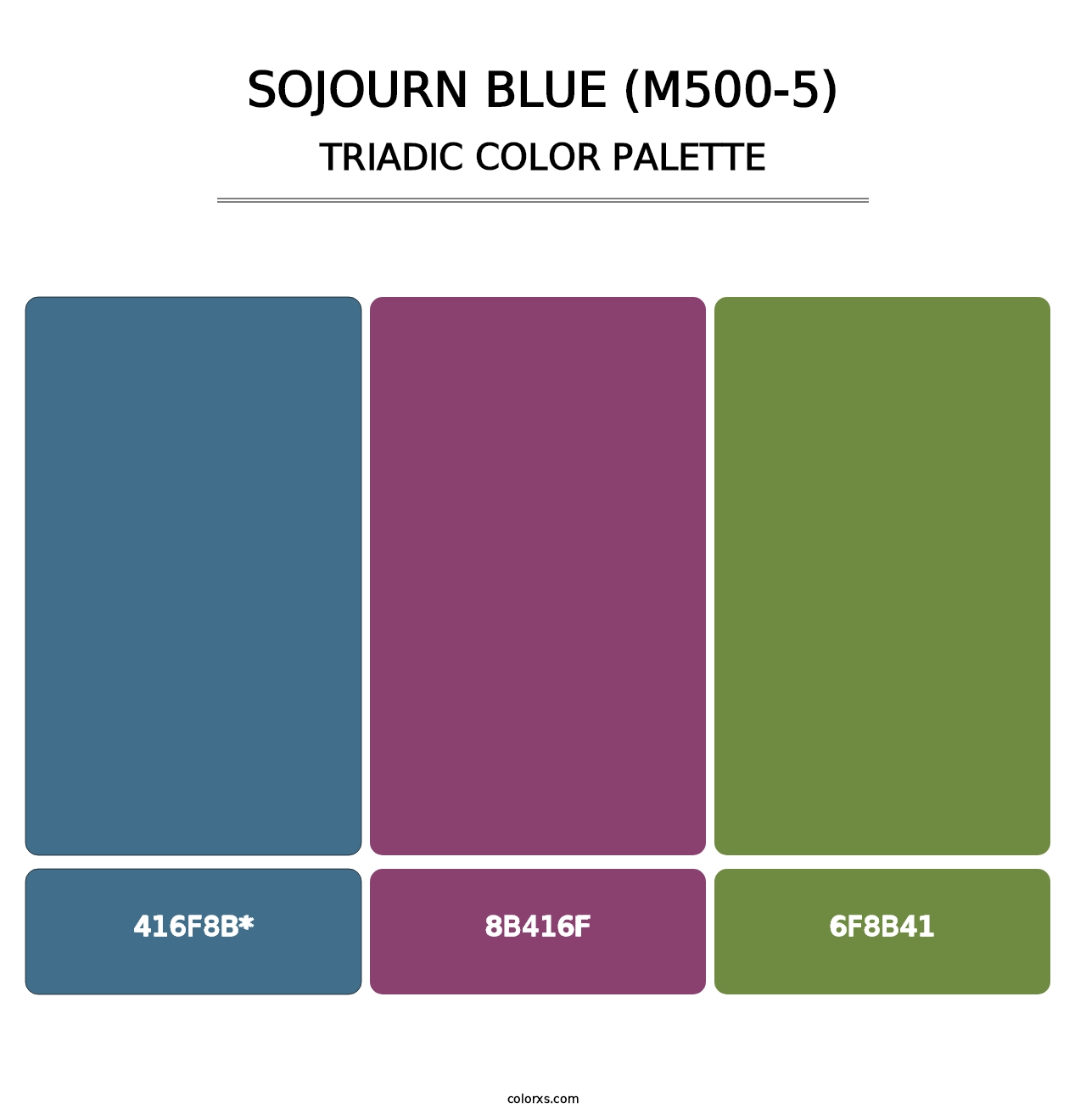 Sojourn Blue (M500-5) - Triadic Color Palette