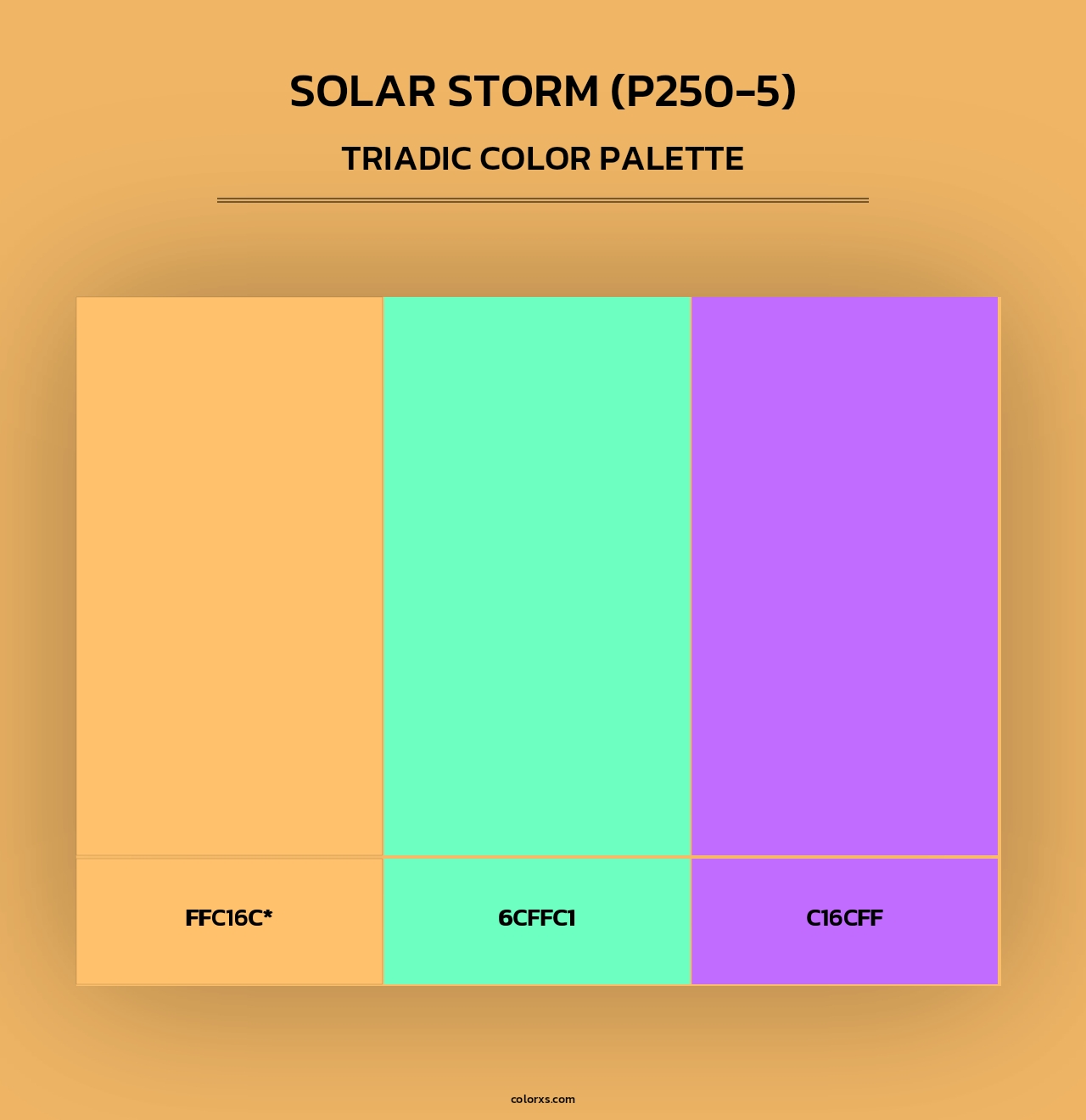 Solar Storm (P250-5) - Triadic Color Palette